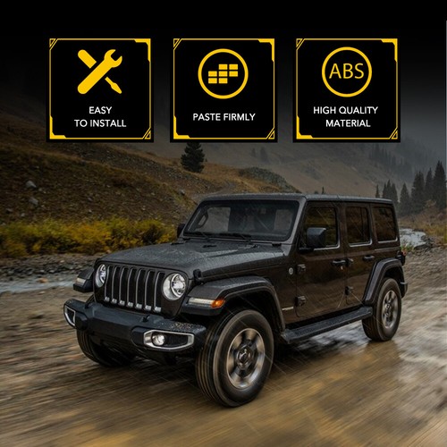 Water Rain Gutter Extension For Jeep Wrangler 2018 JL 2019 2021 2020 Dura - Bild 2 von 12