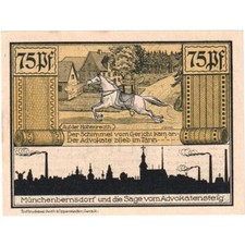 [#1240207] Germany, Munchenbernsdorf, 75 Pfennig, personnage, 1921, 1921-09-01, 