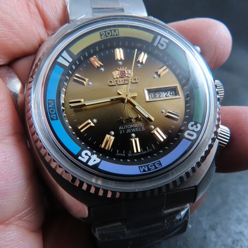 New Japan Orient Crystal 48741 Movt Daydate Automatic Men Watch - Picture 5 of 18