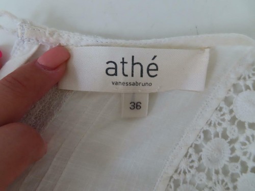 Athe by Vanessa Bruno White Lace Sheath Dress Size F 36/US 4 - Picture 8 of 9