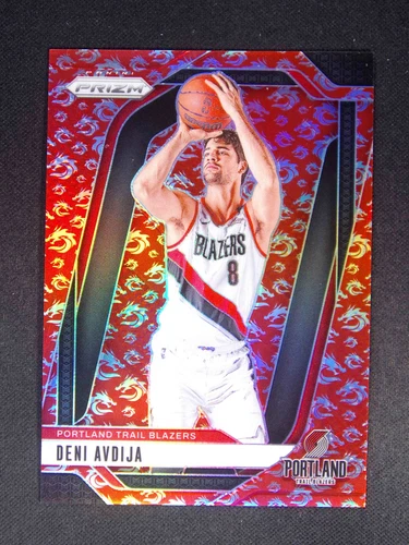 2024-25 Panini Prizm Deni Avdija #13 Red Dragon Prizm /88