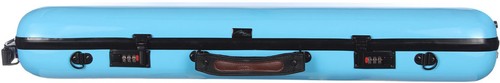 UK Fiberglass violin case Safe Oblong 4/4 M-case Blue Light - Picture 8 of 12