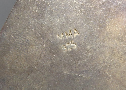 MMA 925 Sterling Silver  Vintage Abalone Shell Cornered Pendant  PT16297 - Afbeelding 6 van 6