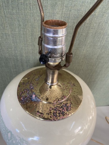 Vintage 80’s 90’s Ceramic Drip Glaze Single Lamp Pastels - Picture 6 of 8