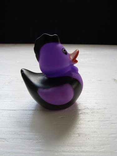 Collectible Halloween Rubber Duck Toy Jeep Duck- Bath Toy- Purple Punk Rock Duck - Picture 5 of 9