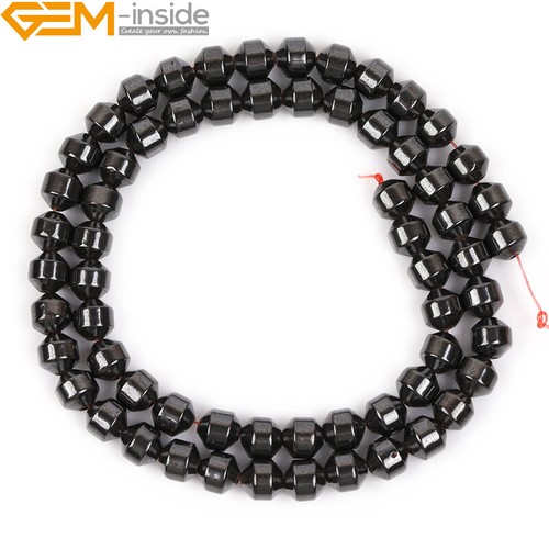 Tapered Cylinder A Grade Black Magnetite Healing Beads Jewelry Strand 15" Stone - Picture 21 of 45