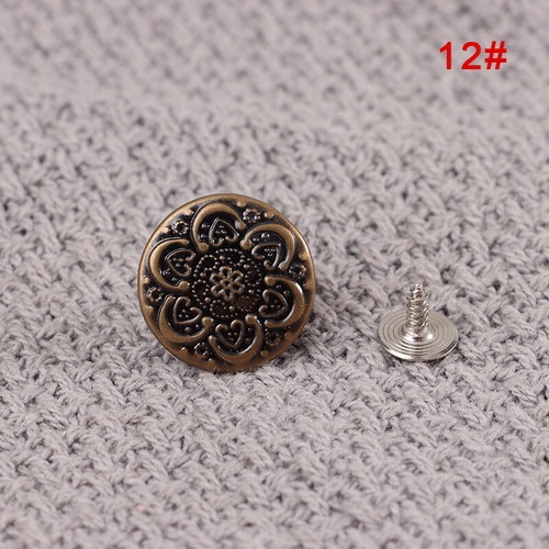 17mm Jeans Snap Fastener Sewing-Free Button with Screw Pants Change Waist Size - Picture 24 of 27