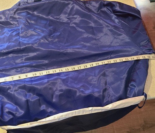 Warriors Walk Out Robe Boxing MMA Satin Ring Entrance Gown Blue White NWT, XL - Picture 11 of 12