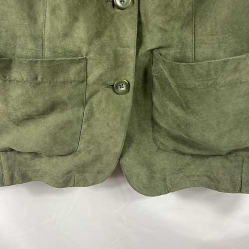 Jaclyn Smith Women's Green Faux-Suede Long Sleeve Button Up Blazer Size 16W - Bild 3 von 21