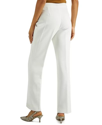 Kasper Women's Straight-Leg Mid Rise Modern Crepe Dress Pants Off White Size 6 - Picture 5 of 13