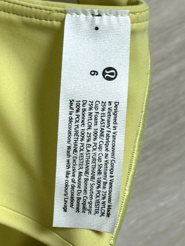 Lululemon Like A Cloud Bra B/C Size 6 Finch Yellow FIYE 51252 - Picture 7 of 7