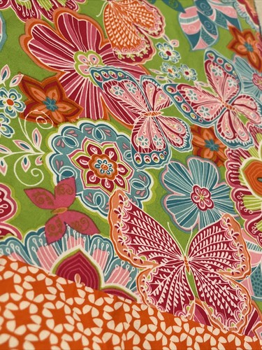 Counting Daisies Floral & Butterflies Sleeveless Dress Lined W/ Bow Size 14 - Picture 3 of 16