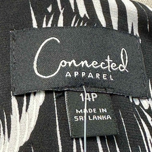 Connected Apparel Cold Shoulder V-Ausschnitt Maxikleid - schwarz weiß - Größe 14P - Bild 5 von 7