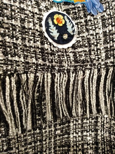Hannah Banana Tweed Dress Sequin Applique Black 7 Bling Ladybug Owl Bee Rocket - Picture 9 of 14