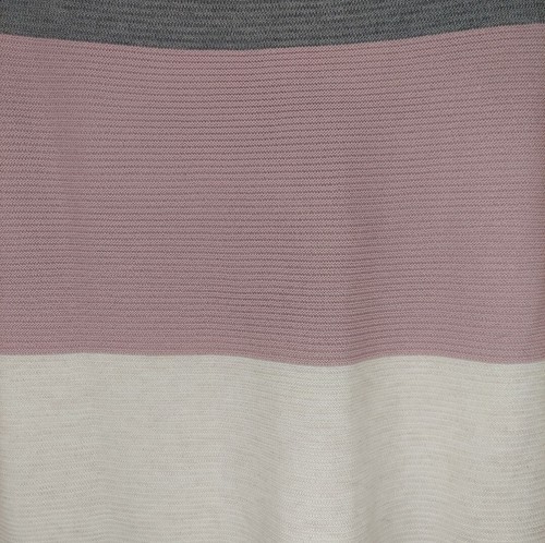 Cyrus Cozy Fall Sweater Gray Purple White Ribbed Long Sleeve Women's Size Small - Picture 6 of 8