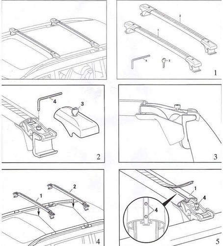 Lockable Roof Racks Cross Bars Crossbars Fits for Mercedes Benz ML350 2006-2018 - Foto 9 di 9