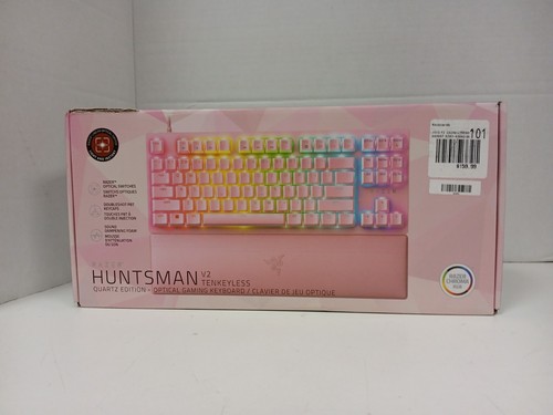 Razer Huntsman V2 Tenkeyless Optical Gaming Keyboard, Quartz Pink - Picture 1 of 8