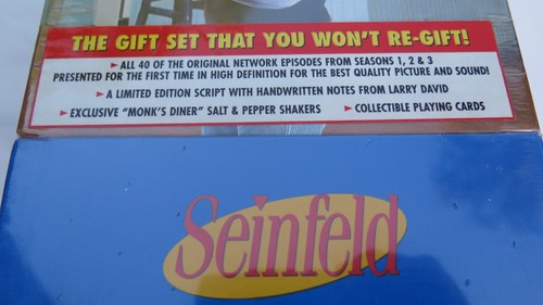 Seinfeld Season 1-3 DVD Box Set w/ Monks Diner Ketchup Mustard Napkin & Cards - Picture 3 of 6