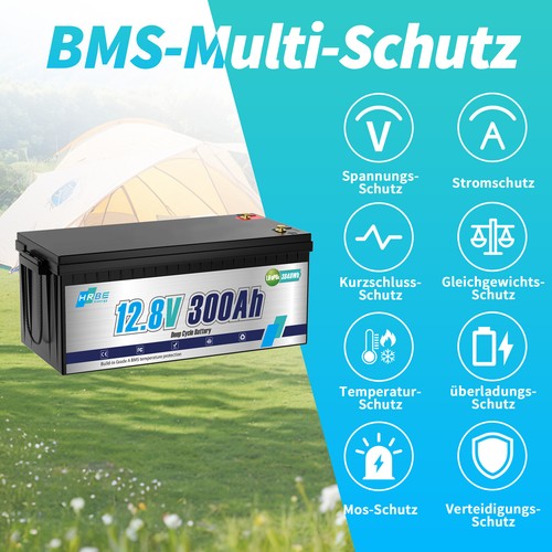 12V 300Ah Lithium Batterie LiFePO4 Akku 200A BMS für Wohnmobil Solaranlage Boot - Bild 6 von 19