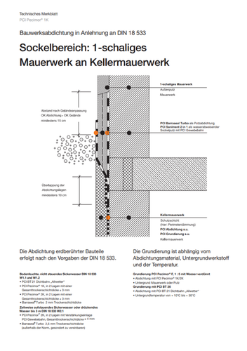 Bitumen Dickbeschichtung PCI Pecimor 1K 10L Kelleraußenwand Fundament Abdichtung - Bild 9 von 13