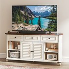 Farmhouse TV Stand for 65'' TV Wood Entertainment Center Console for Living Room