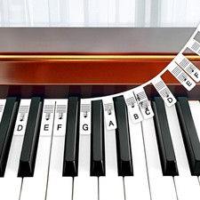 Removable Piano Keyboard Note Labels Piano Keyboard Stickers for Beginner Sil