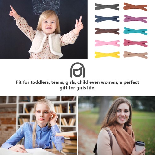 20 Pezzi Carta Capelli Smerigliati Accessori Bambini Ragazza Clip Croce Bambini - Foto 5 di 12