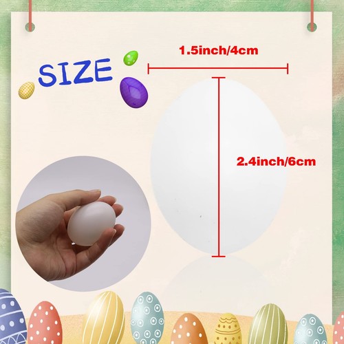 30 Pcs Plastic White Fake Eggs,Easter Eggs,Realistic White Eggs,Faux Fake Egg... - Picture 2 of 7