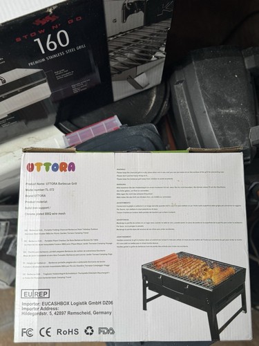 UTTORA TL-372 Portable Charcoal BBQ Grill-Black-Table Top-Folding - Picture 4 of 4