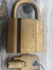 Vintage  Dynalox US Military High Security Padlock with Original Numbered Keys
