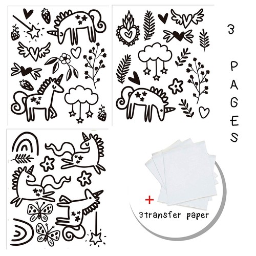 Unicorns and Rainbows Wall Decals Peel and Stick for Kids, Baby Bedroom Nurse... - Picture 3 of 9