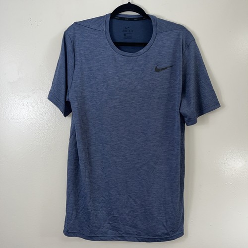 Nike Shirt Men's L Blue Short Sleeve Crew Neck Dri-Fit The Nike Tee