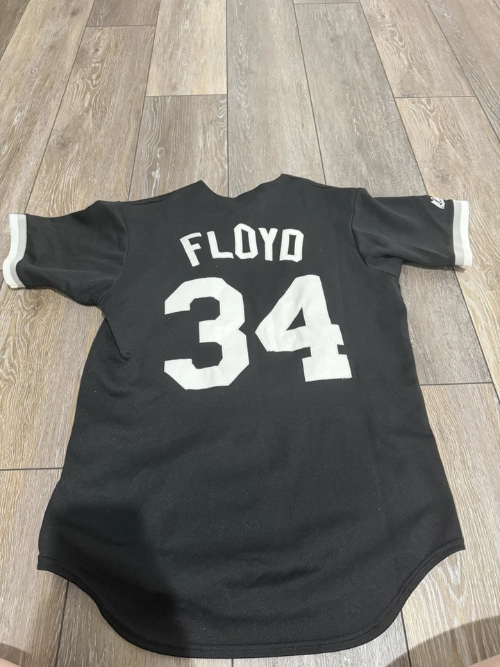 Camiseta blanca y negra de los Chicago White Sox Floyd 34 talla mediana majestuosa MLB Foto 4 de 4