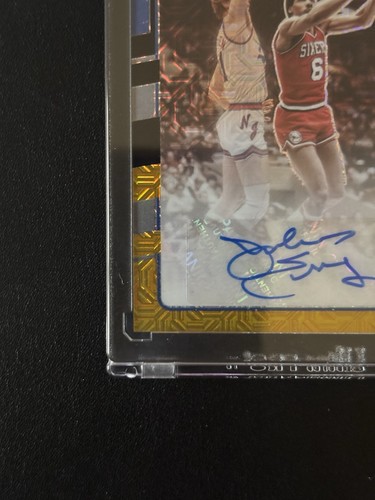 2023-24 Donruss Optic Julius Erving Retro Series Sigs Black Gold Prizm Card #/8 - Picture 7 of 11