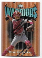 MIKE LIEBERTHAL REFRACTOR 1997 TOPPS FINEST WARRIORS 82 PHILALPHIA PHILLIES