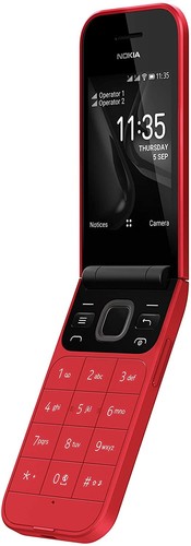 Nokia 2720 Flip 4G Dual SIM Unlocked, 2.8 Inch-Brand New Sealed Box-Red - Afbeelding 4 van 4