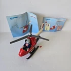 Vintage PLAYMOBIL # 4824 Fire Fighting Rescue Helicopter Playset Incomplete