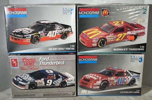 Revell Monogram & AMT 1:24 Model Car SEALED Lot Of 4 Bill Elliott Dirt Devil B2