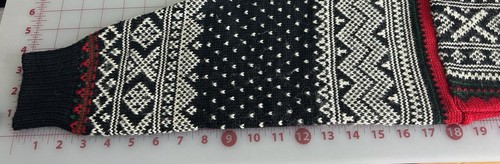 Devold Norway Nordic Wool Geometric Hook Cardigan Sweater Sz Medium Black White - Picture 11 of 11