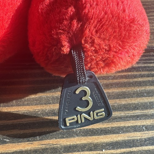LOT 2 Vintage PING WOOD RED HEADCOVERS 7” - 7 &3 Tags - Bild 2 von 5