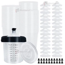 Disposable Paint Cup Liners & Lids for Sprayer Gun Mixing Cup for Auto Paint Gun