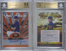 2019 Leaf Valiant New Dawn Orange Prismatic /35 Josh Wolf BGS 9.5 GEM MINT Auto