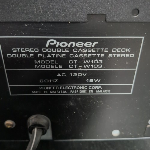 Vintage Pioneer Stereo Double Cassette Deck CT-W103 For Repair Read Description - Picture 9 of 9
