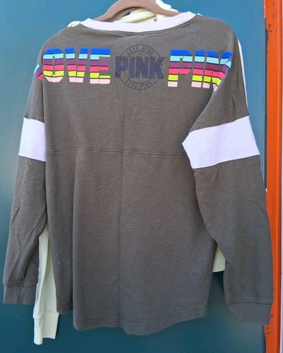 Victoria Secret Long Sleeve Tops, One Hoodie Size Medium And Small Lot Of3 - Picture 12 of 17