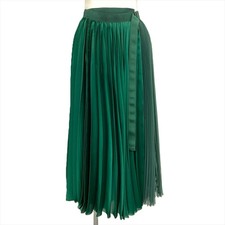 Sacai Pleated Wrap Skirt 20-05026 Green Size 1 Used