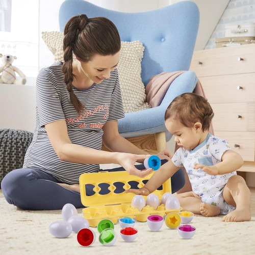 Matching Eggs 12 pcs Set Easter Eggs - Educational Color & Shape Recognition ... - Picture 2 of 6