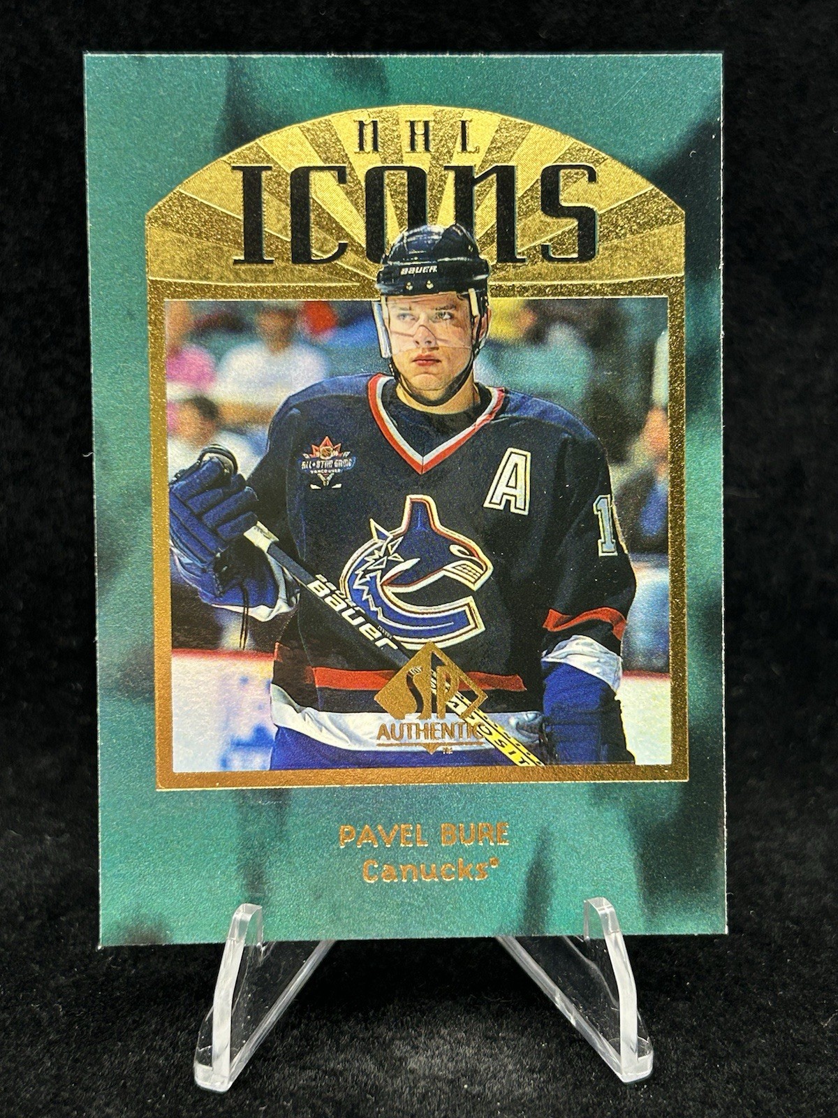 PAVEL BURE Icons Embossed 1997-98 Upper Deck SP Authentic #136 HOF NHL 🔥MINT🔥