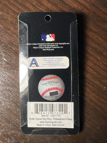 225 Philadelphia Phillies Key Tag Bottle Opener Keychain MLB Vendor Brand New - Picture 3 of 5