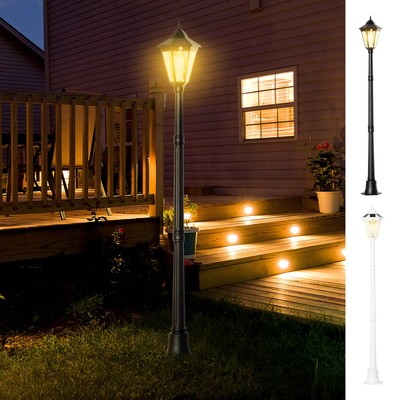 Outsunny 77'' Outdoor Lamp Post Light Adjustable Brightness w/ Glass