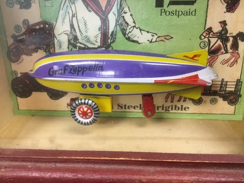 Vintage 1997 Shadow Of Yesterday Tin Graff Zeppelin Steel Digirible Toy Framebox - Picture 5 of 7